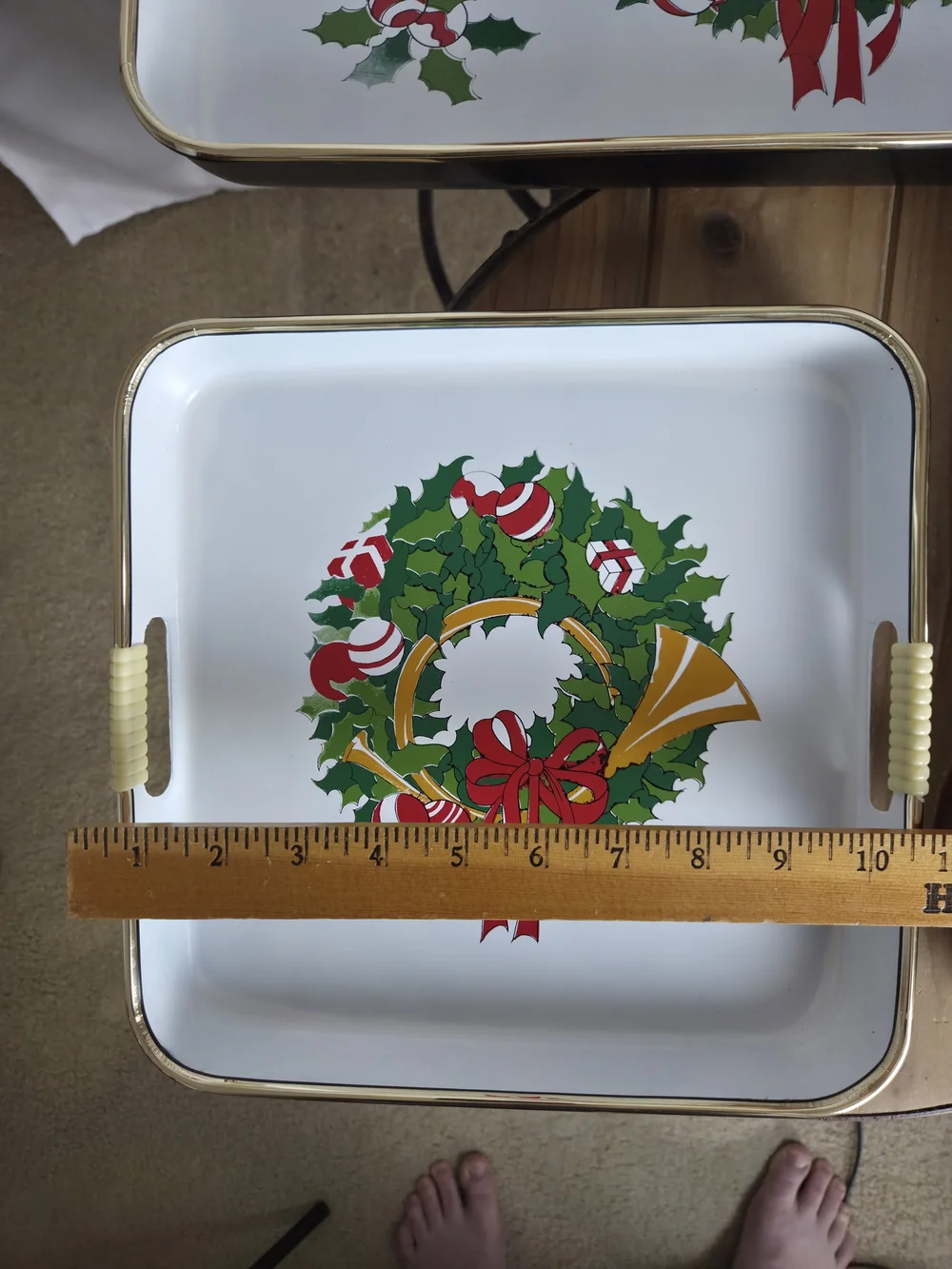 Vintage...Three Piece Lacquer Tray Set.